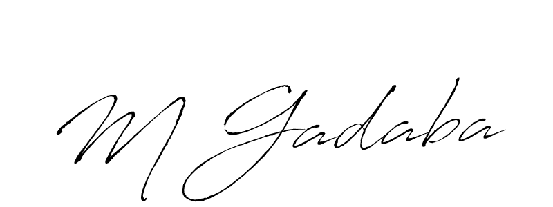 if you are searching for the best signature style for your name M Gadaba. so please give up your signature search. here we have designed multiple signature styles  using Antro_Vectra. M Gadaba signature style 6 images and pictures png