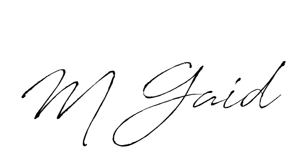 Antro_Vectra is a professional signature style that is perfect for those who want to add a touch of class to their signature. It is also a great choice for those who want to make their signature more unique. Get M Gaid name to fancy signature for free. M Gaid signature style 6 images and pictures png