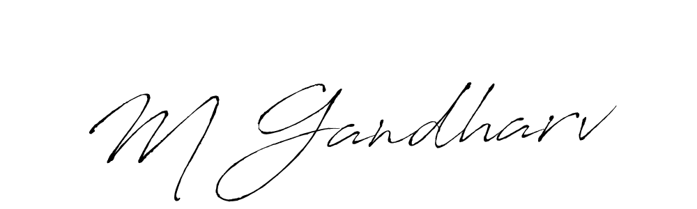 How to make M Gandharv signature? Antro_Vectra is a professional autograph style. Create handwritten signature for M Gandharv name. M Gandharv signature style 6 images and pictures png