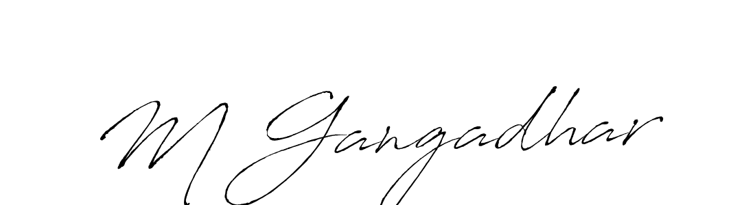 How to make M Gangadhar signature? Antro_Vectra is a professional autograph style. Create handwritten signature for M Gangadhar name. M Gangadhar signature style 6 images and pictures png