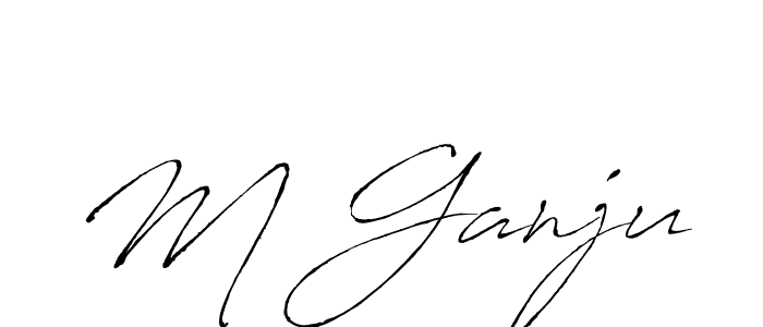 Design your own signature with our free online signature maker. With this signature software, you can create a handwritten (Antro_Vectra) signature for name M Ganju. M Ganju signature style 6 images and pictures png