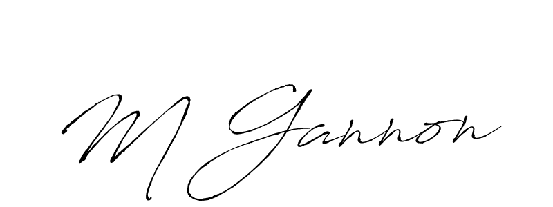 M Gannon stylish signature style. Best Handwritten Sign (Antro_Vectra) for my name. Handwritten Signature Collection Ideas for my name M Gannon. M Gannon signature style 6 images and pictures png