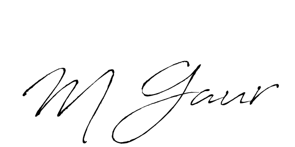 Also we have M Gaur name is the best signature style. Create professional handwritten signature collection using Antro_Vectra autograph style. M Gaur signature style 6 images and pictures png