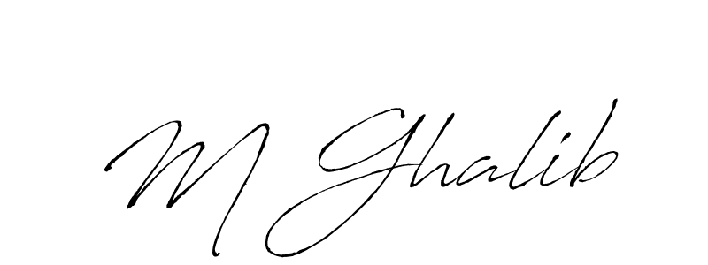 Antro_Vectra is a professional signature style that is perfect for those who want to add a touch of class to their signature. It is also a great choice for those who want to make their signature more unique. Get M Ghalib name to fancy signature for free. M Ghalib signature style 6 images and pictures png