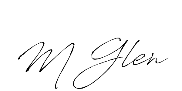 Antro_Vectra is a professional signature style that is perfect for those who want to add a touch of class to their signature. It is also a great choice for those who want to make their signature more unique. Get M Glen name to fancy signature for free. M Glen signature style 6 images and pictures png