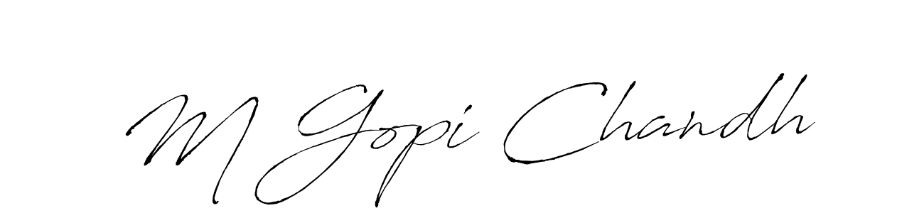 Make a short M Gopi Chandh signature style. Manage your documents anywhere anytime using Antro_Vectra. Create and add eSignatures, submit forms, share and send files easily. M Gopi Chandh signature style 6 images and pictures png
