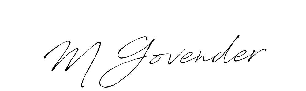 M Govender stylish signature style. Best Handwritten Sign (Antro_Vectra) for my name. Handwritten Signature Collection Ideas for my name M Govender. M Govender signature style 6 images and pictures png