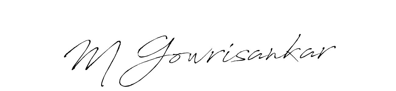 Also You can easily find your signature by using the search form. We will create M Gowrisankar name handwritten signature images for you free of cost using Antro_Vectra sign style. M Gowrisankar signature style 6 images and pictures png