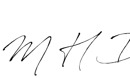 Use a signature maker to create a handwritten signature online. With this signature software, you can design (Antro_Vectra) your own signature for name M H D. M H D signature style 6 images and pictures png