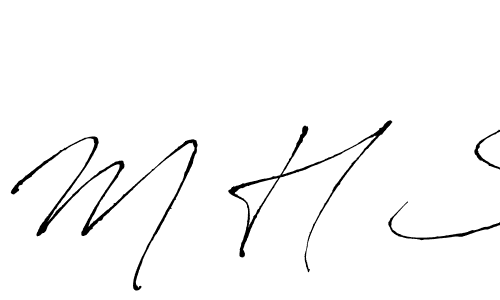 Use a signature maker to create a handwritten signature online. With this signature software, you can design (Antro_Vectra) your own signature for name M H S. M H S signature style 6 images and pictures png