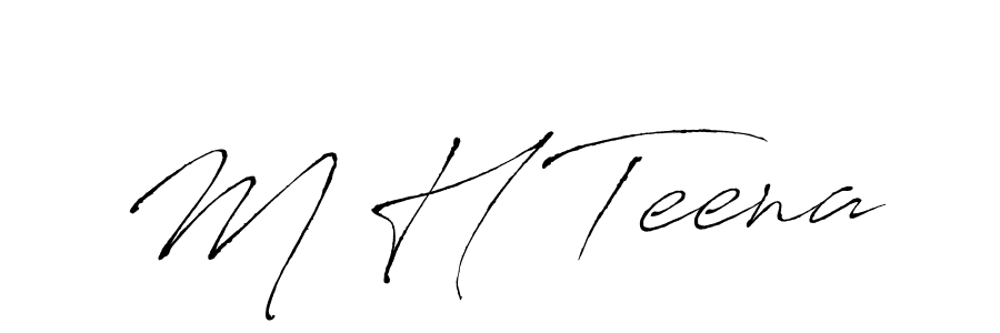 How to make M H Teena signature? Antro_Vectra is a professional autograph style. Create handwritten signature for M H Teena name. M H Teena signature style 6 images and pictures png