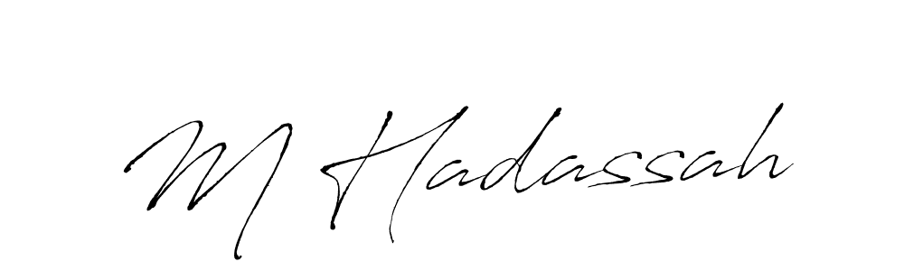 You can use this online signature creator to create a handwritten signature for the name M Hadassah. This is the best online autograph maker. M Hadassah signature style 6 images and pictures png