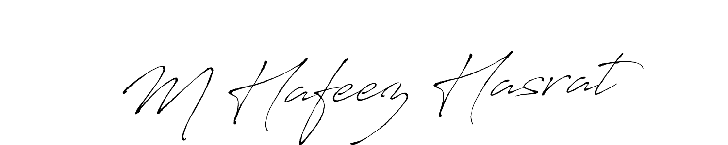 How to make M Hafeez Hasrat name signature. Use Antro_Vectra style for creating short signs online. This is the latest handwritten sign. M Hafeez Hasrat signature style 6 images and pictures png