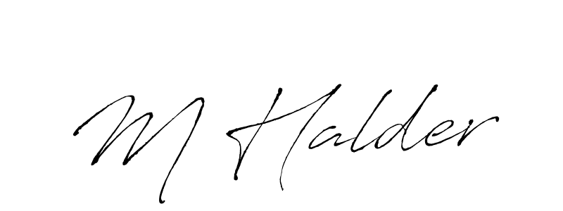 This is the best signature style for the M Halder name. Also you like these signature font (Antro_Vectra). Mix name signature. M Halder signature style 6 images and pictures png