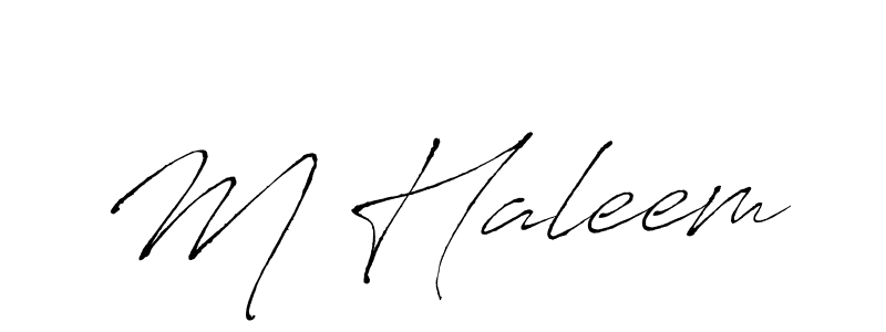 Use a signature maker to create a handwritten signature online. With this signature software, you can design (Antro_Vectra) your own signature for name M Haleem. M Haleem signature style 6 images and pictures png