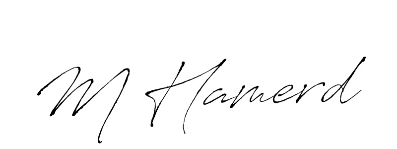 How to make M Hamerd signature? Antro_Vectra is a professional autograph style. Create handwritten signature for M Hamerd name. M Hamerd signature style 6 images and pictures png