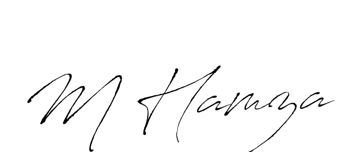 M Hamza stylish signature style. Best Handwritten Sign (Antro_Vectra) for my name. Handwritten Signature Collection Ideas for my name M Hamza. M Hamza signature style 6 images and pictures png