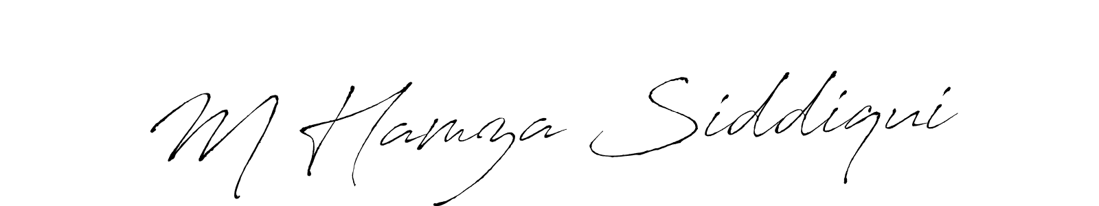 The best way (Antro_Vectra) to make a short signature is to pick only two or three words in your name. The name M Hamza Siddiqui include a total of six letters. For converting this name. M Hamza Siddiqui signature style 6 images and pictures png