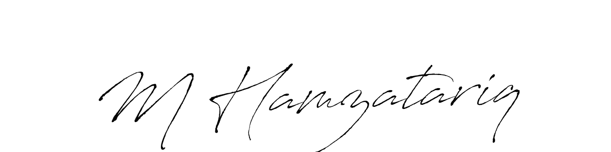 You should practise on your own different ways (Antro_Vectra) to write your name (M Hamzatariq) in signature. don't let someone else do it for you. M Hamzatariq signature style 6 images and pictures png