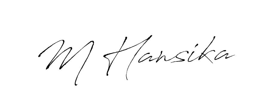 Also You can easily find your signature by using the search form. We will create M Hansika name handwritten signature images for you free of cost using Antro_Vectra sign style. M Hansika signature style 6 images and pictures png