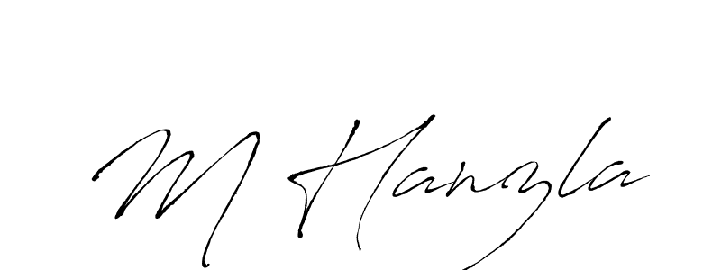 How to make M Hanzla signature? Antro_Vectra is a professional autograph style. Create handwritten signature for M Hanzla name. M Hanzla signature style 6 images and pictures png