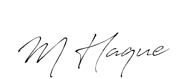 M Haque stylish signature style. Best Handwritten Sign (Antro_Vectra) for my name. Handwritten Signature Collection Ideas for my name M Haque. M Haque signature style 6 images and pictures png