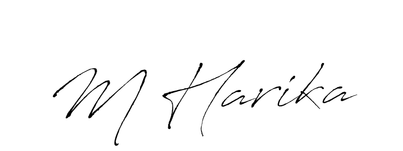 Design your own signature with our free online signature maker. With this signature software, you can create a handwritten (Antro_Vectra) signature for name M Harika. M Harika signature style 6 images and pictures png