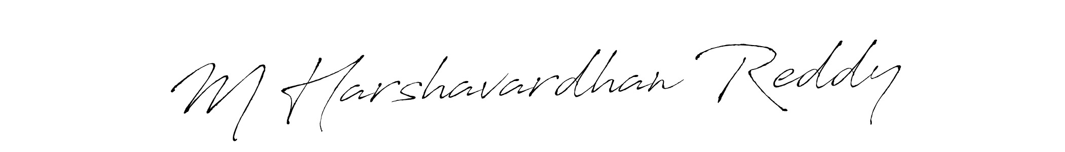 Create a beautiful signature design for name M Harshavardhan Reddy. With this signature (Antro_Vectra) fonts, you can make a handwritten signature for free. M Harshavardhan Reddy signature style 6 images and pictures png