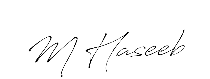 Make a beautiful signature design for name M Haseeb. Use this online signature maker to create a handwritten signature for free. M Haseeb signature style 6 images and pictures png