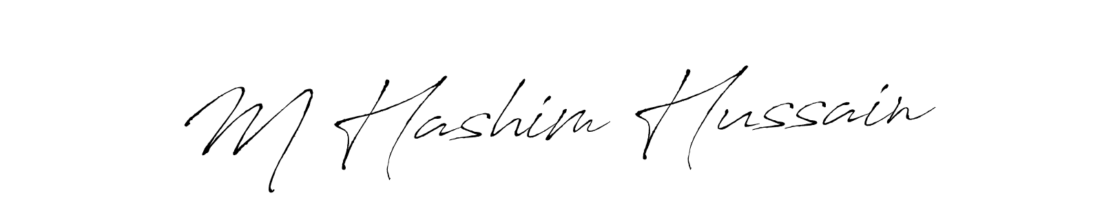 Create a beautiful signature design for name M Hashim Hussain. With this signature (Antro_Vectra) fonts, you can make a handwritten signature for free. M Hashim Hussain signature style 6 images and pictures png