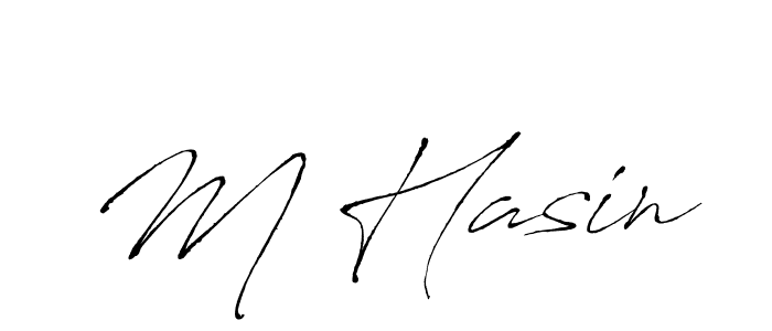 Also we have M Hasin name is the best signature style. Create professional handwritten signature collection using Antro_Vectra autograph style. M Hasin signature style 6 images and pictures png