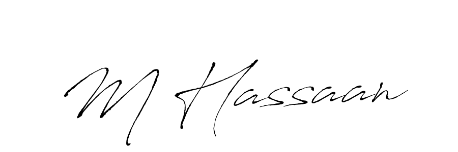 Design your own signature with our free online signature maker. With this signature software, you can create a handwritten (Antro_Vectra) signature for name M Hassaan. M Hassaan signature style 6 images and pictures png