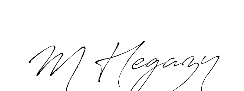 if you are searching for the best signature style for your name M Hegazy. so please give up your signature search. here we have designed multiple signature styles  using Antro_Vectra. M Hegazy signature style 6 images and pictures png