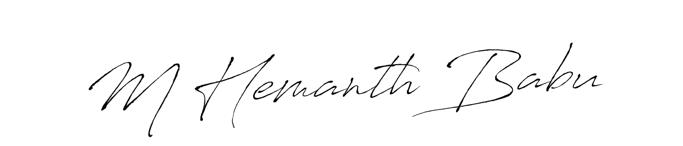 You can use this online signature creator to create a handwritten signature for the name M Hemanth Babu. This is the best online autograph maker. M Hemanth Babu signature style 6 images and pictures png