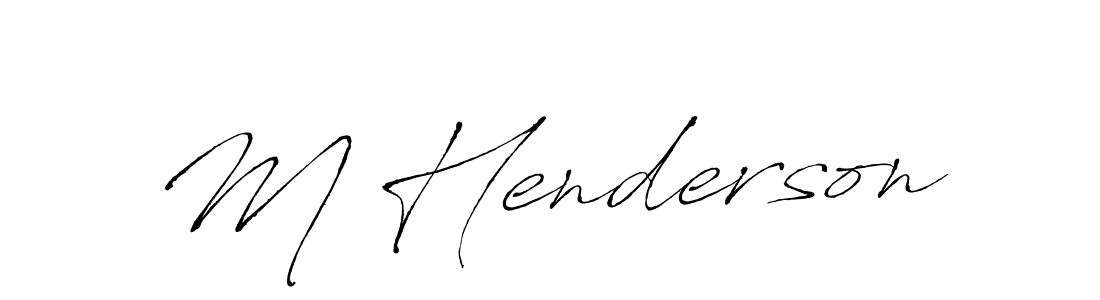 How to make M Henderson signature? Antro_Vectra is a professional autograph style. Create handwritten signature for M Henderson name. M Henderson signature style 6 images and pictures png