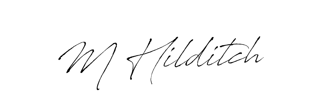 Design your own signature with our free online signature maker. With this signature software, you can create a handwritten (Antro_Vectra) signature for name M Hilditch. M Hilditch signature style 6 images and pictures png
