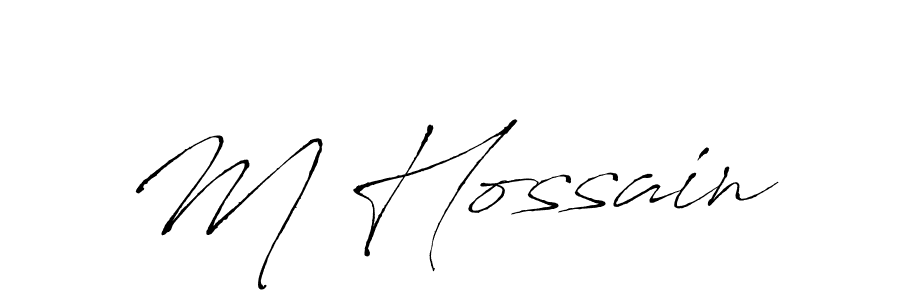 M Hossain stylish signature style. Best Handwritten Sign (Antro_Vectra) for my name. Handwritten Signature Collection Ideas for my name M Hossain. M Hossain signature style 6 images and pictures png