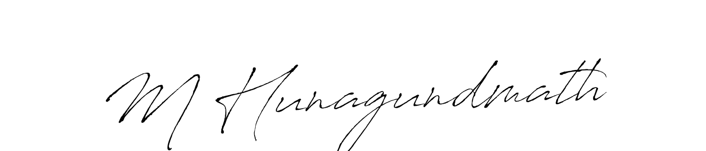 The best way (Antro_Vectra) to make a short signature is to pick only two or three words in your name. The name M Hunagundmath include a total of six letters. For converting this name. M Hunagundmath signature style 6 images and pictures png