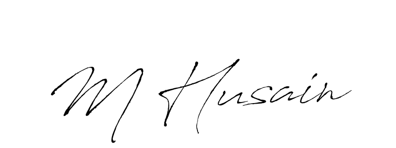 Design your own signature with our free online signature maker. With this signature software, you can create a handwritten (Antro_Vectra) signature for name M Husain. M Husain signature style 6 images and pictures png