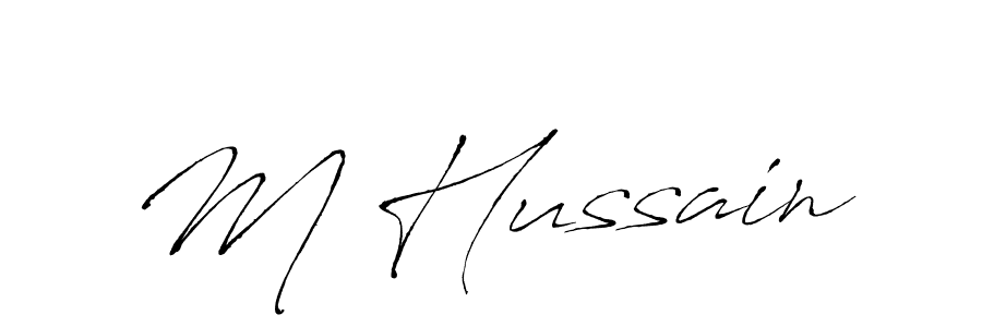 Make a beautiful signature design for name M Hussain. Use this online signature maker to create a handwritten signature for free. M Hussain signature style 6 images and pictures png