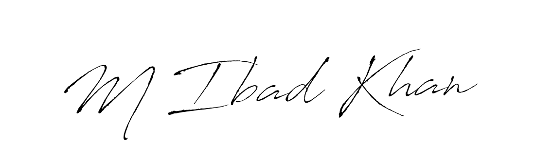 Also You can easily find your signature by using the search form. We will create M Ibad Khan name handwritten signature images for you free of cost using Antro_Vectra sign style. M Ibad Khan signature style 6 images and pictures png