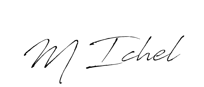 Create a beautiful signature design for name M Ichel. With this signature (Antro_Vectra) fonts, you can make a handwritten signature for free. M Ichel signature style 6 images and pictures png