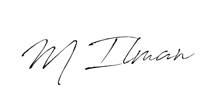 Once you've used our free online signature maker to create your best signature Antro_Vectra style, it's time to enjoy all of the benefits that M Ilman name signing documents. M Ilman signature style 6 images and pictures png