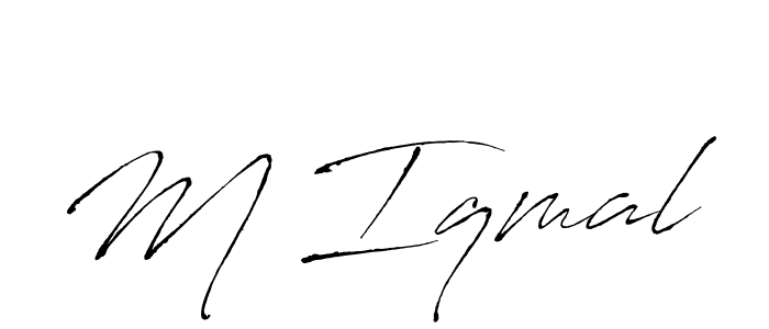 The best way (Antro_Vectra) to make a short signature is to pick only two or three words in your name. The name M Iqmal include a total of six letters. For converting this name. M Iqmal signature style 6 images and pictures png