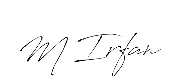 M Irfan stylish signature style. Best Handwritten Sign (Antro_Vectra) for my name. Handwritten Signature Collection Ideas for my name M Irfan. M Irfan signature style 6 images and pictures png