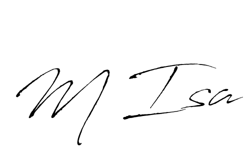 You should practise on your own different ways (Antro_Vectra) to write your name (M Isa) in signature. don't let someone else do it for you. M Isa signature style 6 images and pictures png