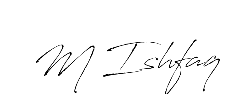 Design your own signature with our free online signature maker. With this signature software, you can create a handwritten (Antro_Vectra) signature for name M Ishfaq. M Ishfaq signature style 6 images and pictures png