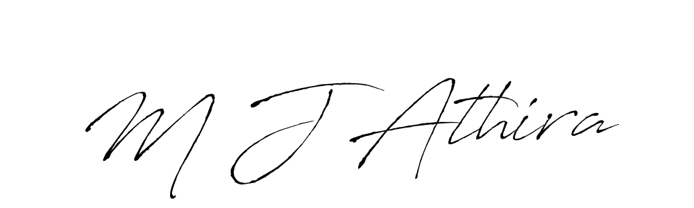 M J Athira stylish signature style. Best Handwritten Sign (Antro_Vectra) for my name. Handwritten Signature Collection Ideas for my name M J Athira. M J Athira signature style 6 images and pictures png