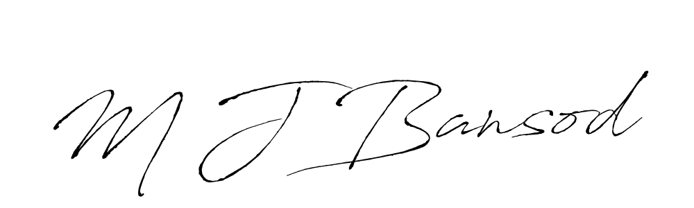 You should practise on your own different ways (Antro_Vectra) to write your name (M J Bansod) in signature. don't let someone else do it for you. M J Bansod signature style 6 images and pictures png