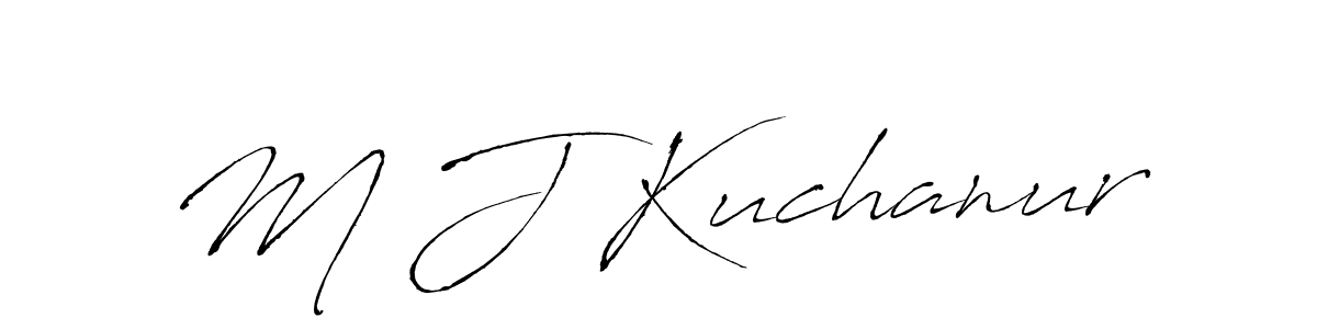 Use a signature maker to create a handwritten signature online. With this signature software, you can design (Antro_Vectra) your own signature for name M J Kuchanur. M J Kuchanur signature style 6 images and pictures png